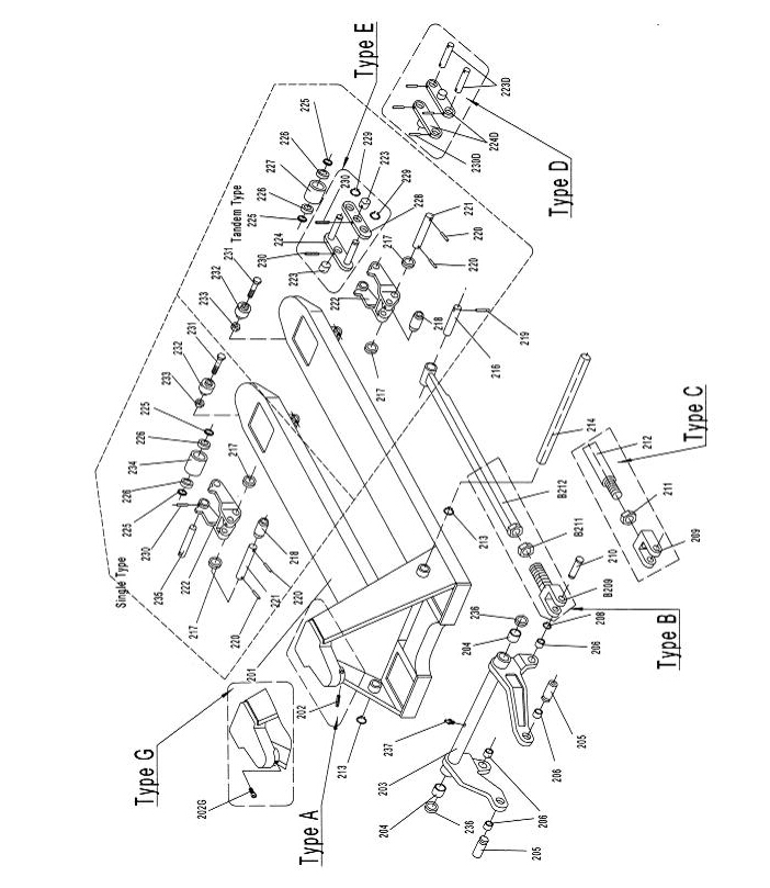 手動液壓搬運車車架零部件示意圖 手動液壓搬運車車架零部件示意圖
